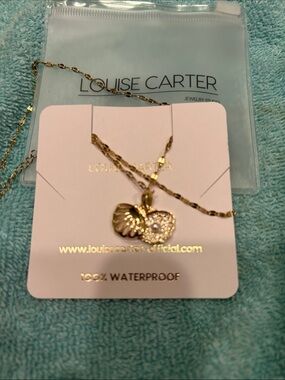 Louise Carter Gold Shell & Pavé Pendant Necklace